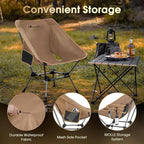 MOON LENCE Portable Camping Chair Plus, Larger & Roomier, Compact and Lightweight Still, Folding Chair for Backpacking & Hiking, 330Lbs Capacity (Desert Rust-2pack)