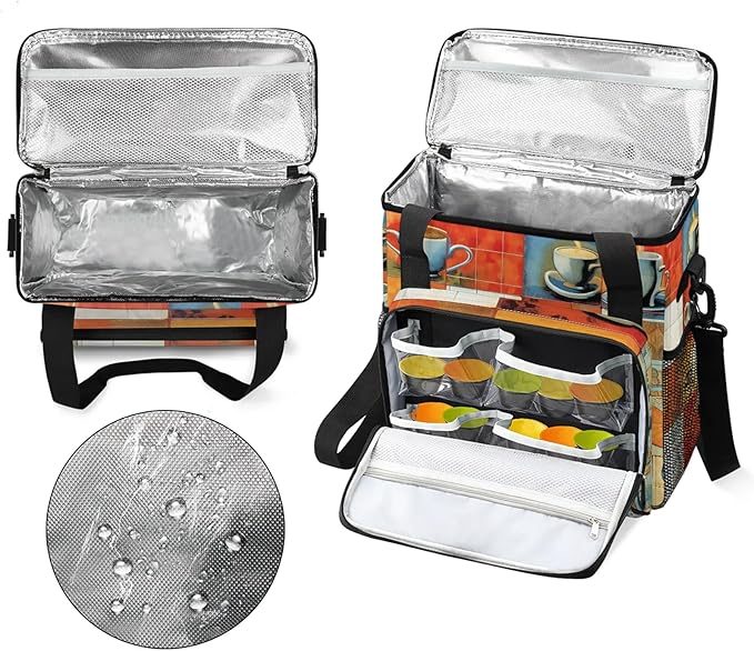 Coffee Maker Travel Bag Compatible with Keurig K-Mini or K-Mini Plus, Single Serve Coffee Brewer Carrying Case with Multiple Pockets for K-Cup Pods, Storage Bag With Shoulder Strap(Bag Only)
