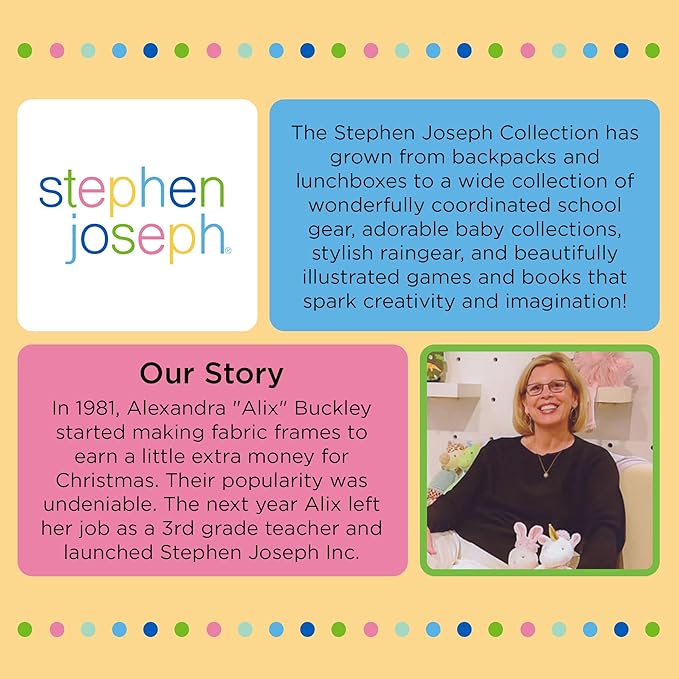 Stephen Joseph Kids Classic Rolling Luggage, Kids Luggage, Toddler Rolling Travel Carry On, Kids Suitcase with wheels,