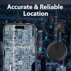 GPS Tracker for Vehicles, No Subscription or SIM Required, Hidden Vehicle Locator, Magnetic Waterproof, Accurate Tracking, 365-Day Battery Life, iOS Only (Black)
