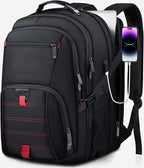 ANTERK Extra Large Backpack, 18.4 Inch Travel Laptop Backpacks for Men Women, 55L Anti Theft Water Resistant College Bussiness TSA Airline Approved Work Computer Backpack, Black