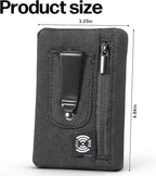 RFID Blocking Clip Stash Pocket, Ultra Thin Anti-Theft Travel Pouch, Compact Hidden Travel Belt Wallet for Cards & Cash Pickpocket Hidden Clips Stash Credit Card Holder for Everyday Carry Traveling