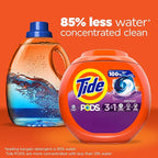 Tide Pods Laundry Detergent Pacs, 3-In-1 Stain Remover, Odor Fighter, Color Protector, 42 Count, He Compatible, Spring Meadow Scent