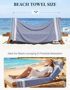LANE LINEN Pool Towels, Turkish Beach Towels Oversized Set of 6, Pre-Washed, No Shrink, Quick Dry Travel Towel, Beach Towel for Women, Absorbent & Sand Free Towel, 39"x71" - Tropical Color