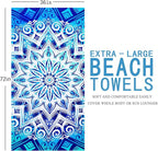 2 Packs Oversized Beach Towel Set 36 x 72 in Large Big Pool Camping Swim Clearance Soft Towels Travel Essentials Accessories Must Haves Vacation Necessities Adult Gifts Women Men Boho White Black