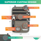 HERO Neck Wallet - RFID Blocking Passport Holder, Easy to Conceal Travel Pouch (Army Grey)