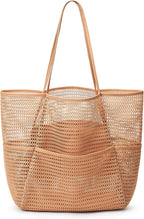 KALIDI Beach Nylon Mesh Tote Bag, Casual Tote Bag Hobo Women Foldable MAX 23L Shoulder Bag For Beach Picnic Vacation
