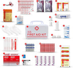 Class B OSHA ANSI Compliant First Aid Kit – Emergency Medical Supplies in Wall-Mountable Plastic Case for Workplace, Office, Home – 190 Piece