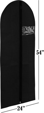 Handy Laundry Garment Bags for Hanging Clothes – Set of 2 Fabric Dress Bags, 24 x 54 Inches, Zippered Suit & Gown Storage Covers for Travel & Closet Organization
