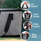 CleverMade Tahoe Collapsible Cooler Bag – Large Portable Cooler Bag for Travel, Foldable Insulated Cooler for Beach, Picnic & Tailgating, Holds Up to 50 Cans, Leakproof Soft Carry Cooler