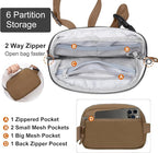 Mini Belt Bag for Women, RFID Small Fanny Pack, Womens Fashion Waist Packs with Extender Strap, Crossbody Bum Bags