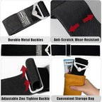 SOWPOPY Travel Belt for Luggage, Add a Bag Luggage Straps Suitcase Travel Belt Over Handle for Carry On Bag, Adjustable 2-in-1 Elastic Luggage Belt Bag Bungee Travel Essential Accessories