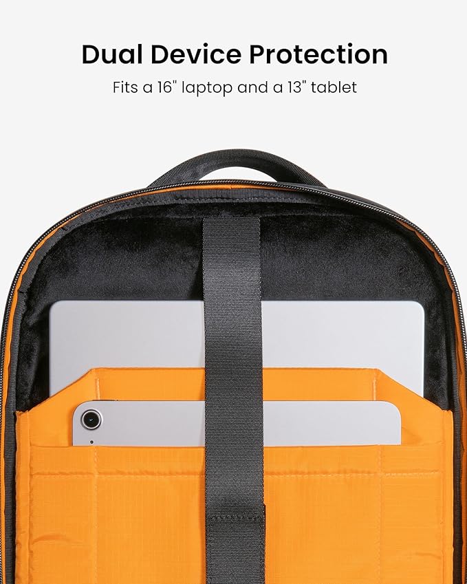 tomtoc Laptop Backpack 26L X-Pac, Large Business Work Bag Fits 15.6-16 Inch Laptop, Water-Resistant Durable Computer Travel Backpack for Business Trip, Weekend Getaway