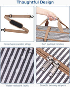 100L Travel Duffle Bag for Men, Urtala 32” Large Duffle Bag for Traveling with Shoe Compartment, Foldable Travel Duffel Bag Weekender Bag Gym Bag for Men Women Water & Tear Resistant (Stripe, 100L)