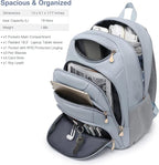 Boavan Laptop Backpack for women, 15.6 inch Laptop Bag with USB Port, Waterproof Travel Work Backpack Purse, Anti-Theft Teacher Nurse Doctor Casual Bookbags Office Business backpack，Blue