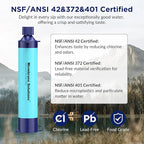 Membrane Solutions Straw Water Filter S1, NSF/ANSI 42&372&401 certificated, Survival Filtration Portable Gear, Emergency Preparedness, Supply for Drinking Hiking Camping Team Family Outing