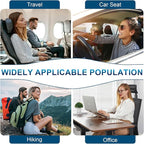 Inflatable Airplane Seat Cushion, Comfort 3d Air Cell Seat Cushion, Tailbone Pain Relief for Long Distance Sedentary People to Use (Black, 16*18in)