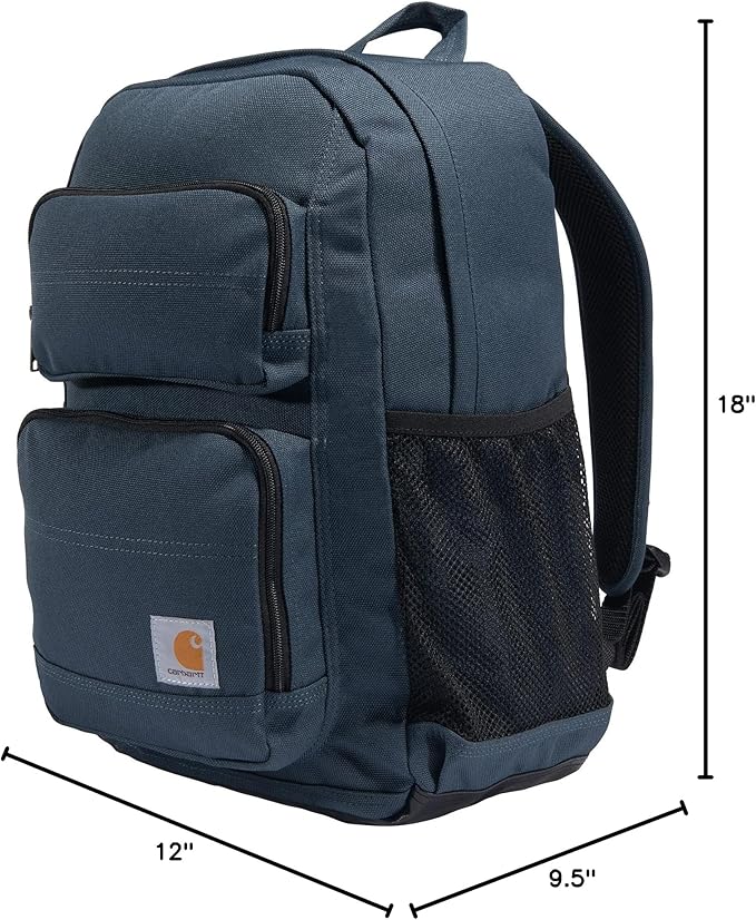 Carhartt 27L Single-Compartment Backpack, Durable Pack with Laptop Sleeve and Duravax Abrasion Resistant Base, Navy