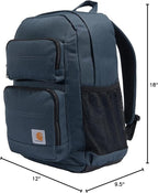 Carhartt 27L Single-Compartment Backpack, Durable Pack with Laptop Sleeve and Duravax Abrasion Resistant Base, Navy