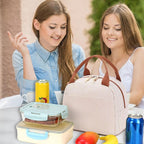 Bluboon Lunch Box for Women Cute Lunch Bag Reusable Insulated Lunch Bags Large Capacity Lunchbox Cooler for Work Picnic or Travel