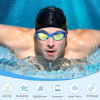Flutesan 6 Pack Swim Goggles for Adult Anti Fog Swimming Glasses with Ear Plugs Nose Clip No Leaking Full Protection Goggles