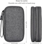 CAOODKDK Electronic Organizer Travel Cable Accessories Bag, Electronic Organizer Case, Waterproof Electronic Accessories Organizer Bag for Power Bank, Charging Cords, USB Cable (Dark Gray)