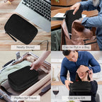 FYY Electronic Organizer, Large Travel Cable Organizer Bag Pouch Electronic Accessories Carry Case Portable Waterproof Double Layers All-in-One Storage Bag for Cable, Cord, Charger, Phone, Black