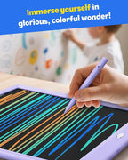 TEKFUN LCD Writing Tablet for Kids, 10-inch Coloring Drawing Pad, Mess Free Doodle Board, Airplane Travel Toys for Boys and Toddlers, Road Trip Essentials, Gifts for 3 4 5 6 7 8 Year Old Girls(Purple)