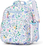 mibasies Kids Backpack for Girls: Girls Backpack 5-8 - Kindergarten Elementary School Bookbag for Girl - Floral Sky Blue
