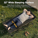 ABORON 2PK XXL Camping Cot for Adults 900LBS - 78"×32" Oversized Folding Bed with Mattress Pad, Heavy Duty 1200D Oxford Outdoor Cot with Carry Bag