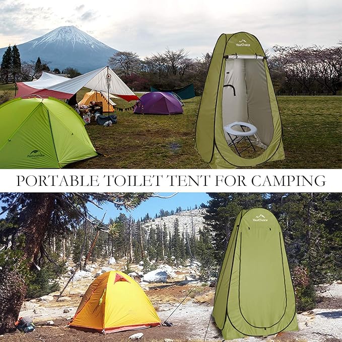 Your Choice Pop Up Privacy Tent, 3.9x3.9x6.2FT Portable Shower Tent for Camping, Waterproof Outdoor Changing Room with Carry Bag for Beach Hiking RV Fishing | Portable, for Camping, Beach, Hiking, with Carry Bag, Quick Setup