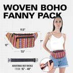 Fanny Pack Belt bag - Crossbody Waist Bag for Men or Women - Hands-Free, Waterproof Large Bumbag for Hiking, Running, and Travel (Orange Vert)