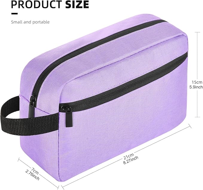 Icramsy Travel Toiletry bag Toiletry bag for women men Hanging Cosmetic bag Travel accessories for Women Men (Purple)