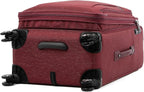 Travelpro Platinum Elite Softside Expandable Checked Luggage, 8 Wheel Spinner Suitcase, TSA Lock, Men and Women, Bordeaux Red, Checked Medium 25-Inch