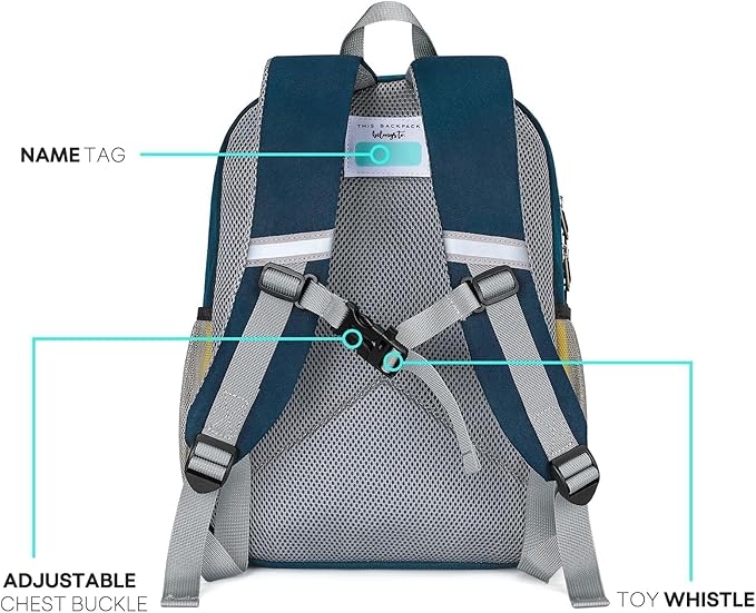 mibasies Toddler Backpack for Boys 2-4: Preschool Backpacks for Boys - Cute Kids Backpack