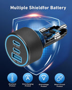 USB C Car Charger, 3-Port 67W Dual USBC & USB-A Car Phone Accessories Fast Power Adapter Cargador Carro PD/QC Cigarette Lighter for iPhone 17/16/15, iPad, Samsung Galaxy S25/S24, Android, 2-Pack