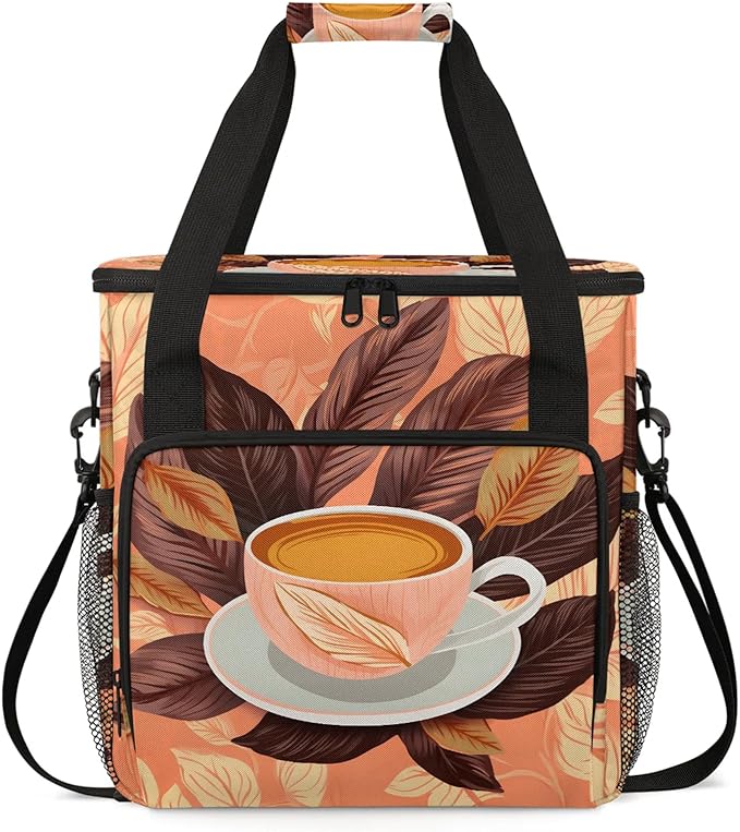 Coffee Maker Carring Bag Travel Storage Tote Bag Compatible with Keurig K-Mini or K-Mini Plus Portable Single Serve Coffee Brewer Case with Pockets for K-cup Pods(Bag Only)