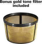 Hamilton Beach FlexBrew Trio 2-Way Coffee Maker, Compatible with K-Cup Pods or Grounds, Single Serve & Full 12c Pot, Permanent Gold-Tone Filter, Black & Silver