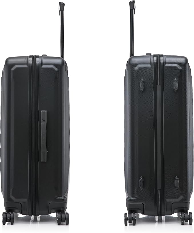 US ARMY Fox 28 inch Hardside Luggage with Spinner Wheels | Lightweight Large Suitcase for Extended Travel | Chevron Icon, Gel Handle, Side Studs, Retractable Trolley, Heavy Duty | Black