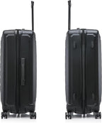 US ARMY Fox 28 inch Hardside Luggage with Spinner Wheels | Lightweight Large Suitcase for Extended Travel | Chevron Icon, Gel Handle, Side Studs, Retractable Trolley, Heavy Duty | Black