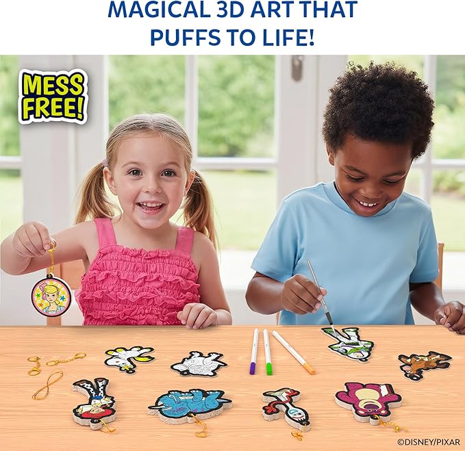 Skillmatics Disney•Pixar Toy Story Aqua Puffs - 3D Art Kit, Mess-Free Paint by Number Craft for Kids, DIY Color & Inflate Activity, Travel Toys & Gifts for Ages 4, 5, 6, 7, 8, 9, 10, 11, 12