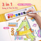 JoyCat Paint with Water Coloring Books for Toddlers, Watercolor Painting Sets for Kids Ages 3-5 4-8, Arts and Crafts Drawing Activities Toy Birthday Gifts for Boys Girls (Numbers)