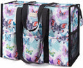 TOPDesign Utility Water Resistant Tote Bag with 13 Pockets, Top Zipper Closure & Thick Bottom Support, for Working Women