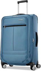 Samsonite 2-PC Soft-Sided 21/25” (Carry-On & Medium Checked), Lightweight Expandable Element Luggage Set: 2 Front Pockets & Side Pocket, Four Spinner Wheels, Adjustable Handle, Durable- Captains Blue