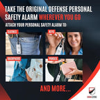 Original Defense® Siren Self-Defense Alarm - 130 dB Keychain Alarm with LED Strobe Light for Women, Children, and Elderly - Police Recommended - (White, 1 Count)