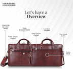 HAMMONDS FLYCATCHER Genuine Leather Laptop Bag for Men, Padded 15.6" Laptop Sleeve, Leather Messenger Bag for Men Briefcases