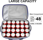 Cooler Bag 48-Can Insulated Leakproof Soft Cooler Large Collapsible Portable Travel Cooler Bags 32L for Picnic, Waterproof Soft Ice Chest for Camping, Beach, Fishing, Outdoor - 32 Quart