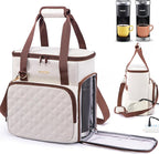 BAGSPRITE Travel Coffee Maker Carrying Case for Keurig K-Mini Plus & K-Slim – Portable Single Serve Coffee Machine Storage Bag with Accessories Space, Coffe e Maker Travel Bag