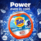 Tide Odor Defense + Oxi Laundry Detergent Pacs, Original Scent, 25 Count, Advanced Odor + Stain Fighter, laudry soap washing detergent pacs