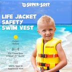 TRC Recreation Super Soft Child Life Jacket USCG Approved Vinyl Coated Foam Swim Vest for Kids Swimming Pool and Beach Gear